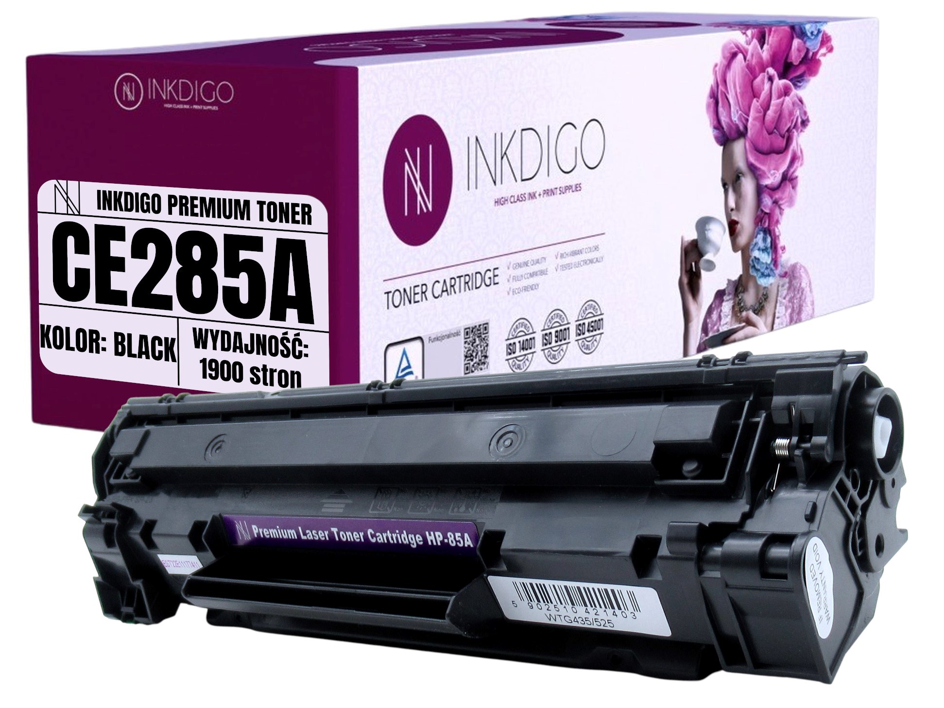 Inkdigo toner pre HP 85A / CE285A /LJ 1212 1217 MFP čierna (čierna)